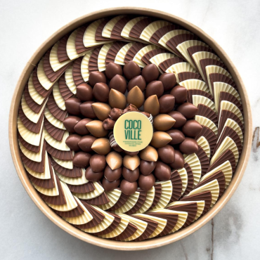 Kamila Chocolates in Leather Tray