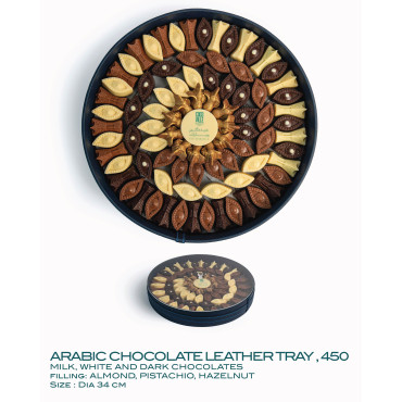 Arabic Chocolate in Leather Tray